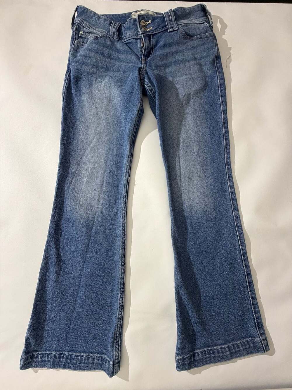 Hollister Short Ultra Low Rise Boot Cut Flare Jeans Y2K 2000s Denim